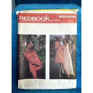 Redbook Sewing pattern RB1000 Dress square neck tunic pants 1970s size 16